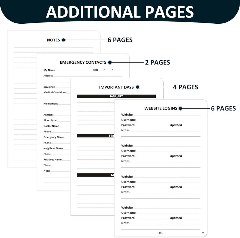 COMKISO Store Address Book with Individual Alphabetical Tabs Laminated, Large Print Address Book with 468 Wide Lining Entry Spaces, Change of Address Labels, Hardcover Address Book 5.7 x 8.5" - Floral - Image 4